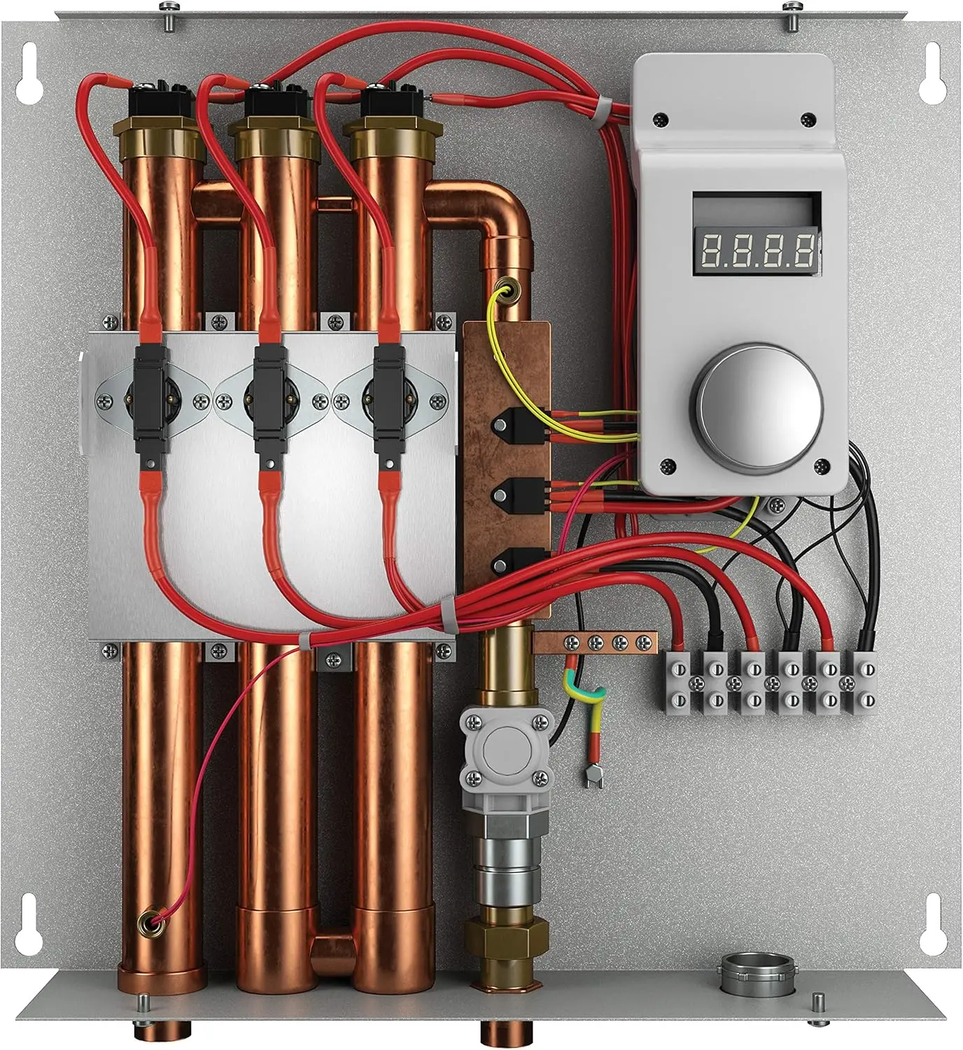 24 24kW 240V Electric Tankless Water Heater, Gray