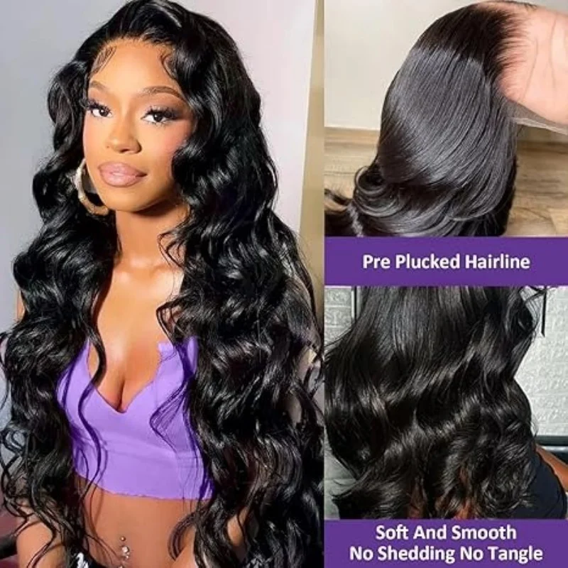 Body Wave Human Hair Wigs 13X6 Hd Lace Frontal Wig 250 Density 40 Inch Lace Front Human Hair Wigs Brazilian Wigs For Black Women