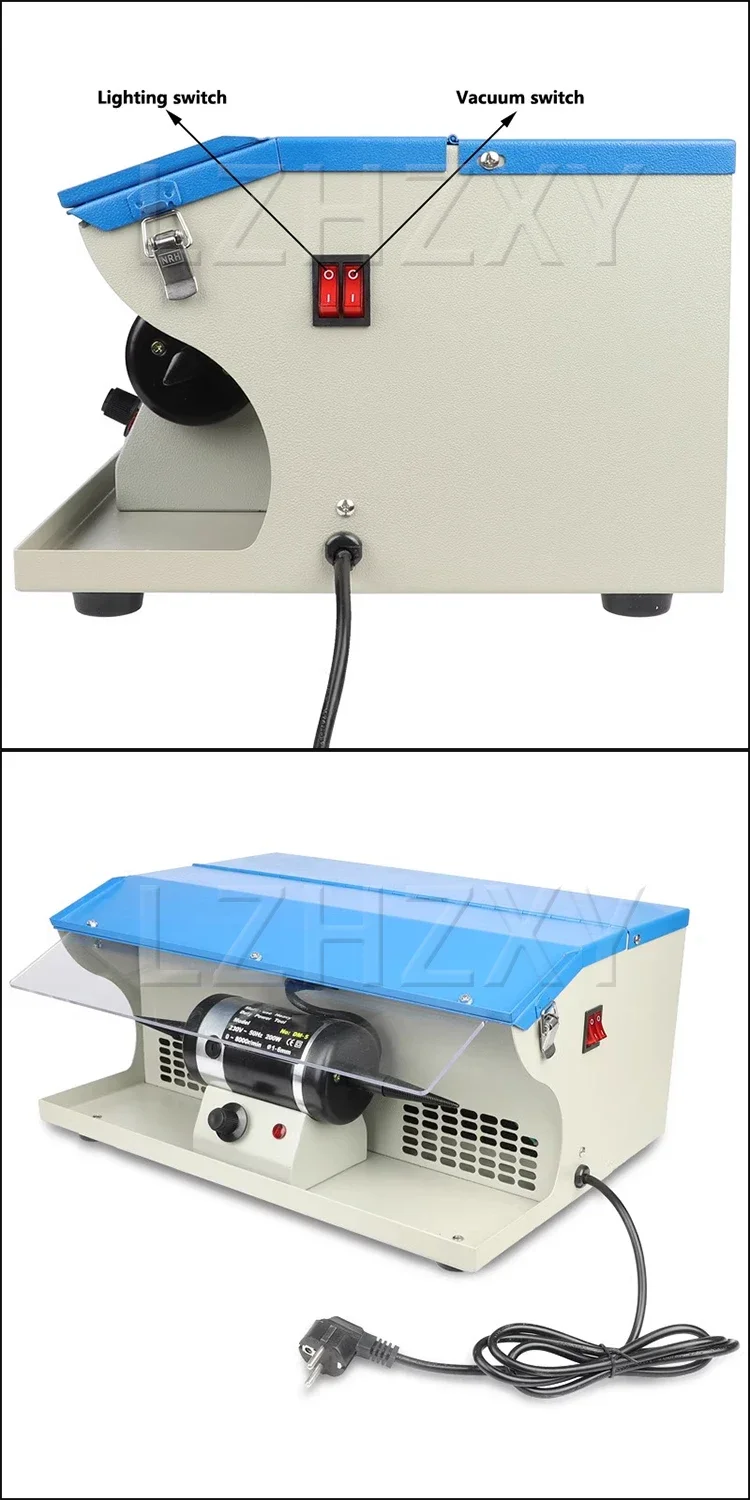 Compact Desktop Variable-Speed Polishing Machine Dual-Head Polishing Wheel Machi