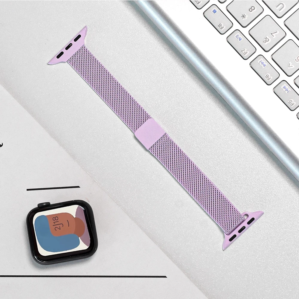 Sleek Stainless Steel Magnetic Milanese Watch Band