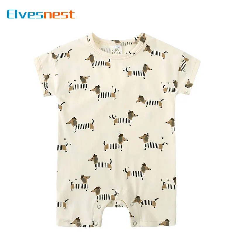 Cartoon Cute Baby Girl Romper Cotton Short Sleeve O-neck Baby Clothing Boys Romper Summer Newborn Baby Clothes 3-24 Months 1