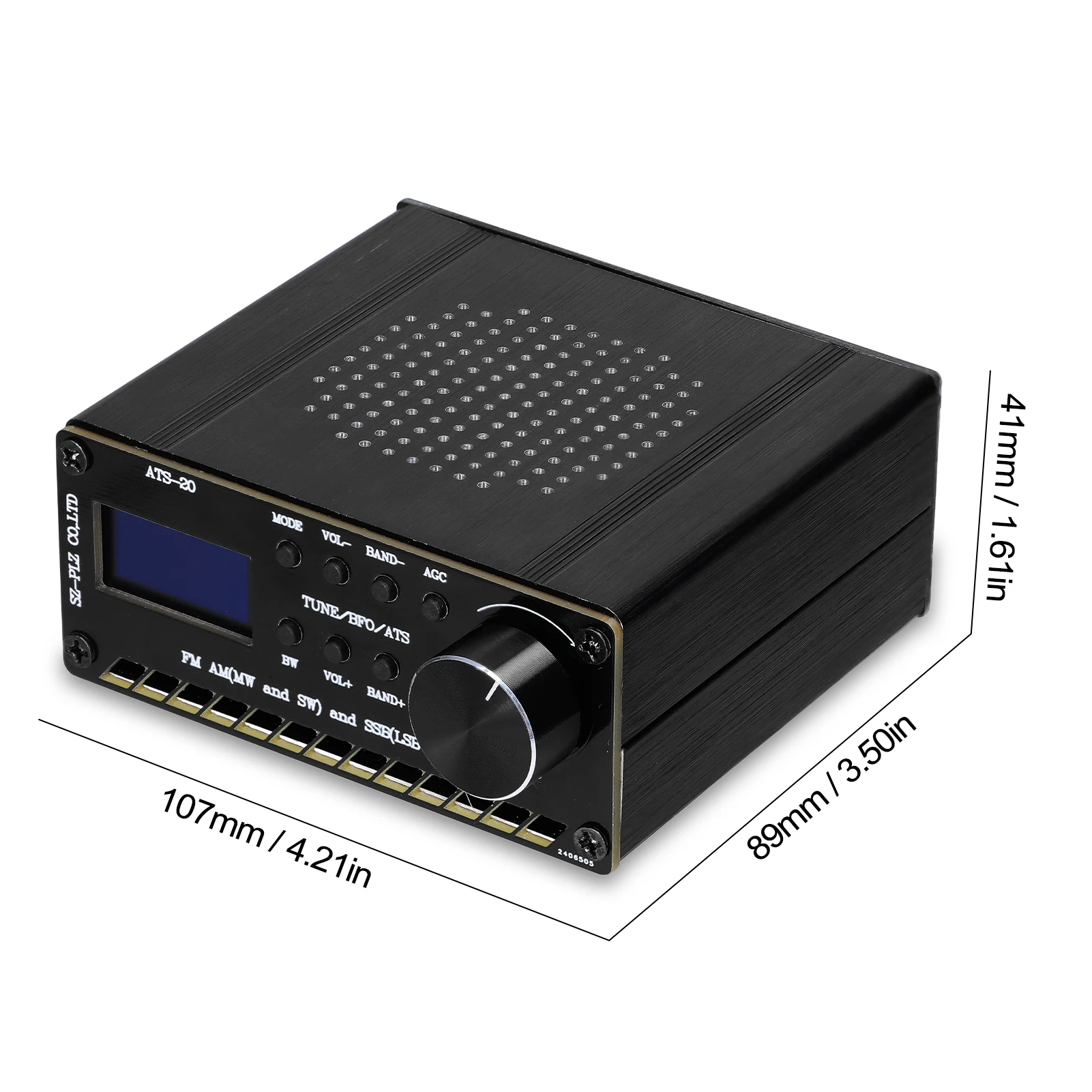ATS-20 SI4735 Full Waveband Radio Receiver FM AM (MW & SW) SSB (LSB & USB) Covering Commercial Amateur Radio Bands