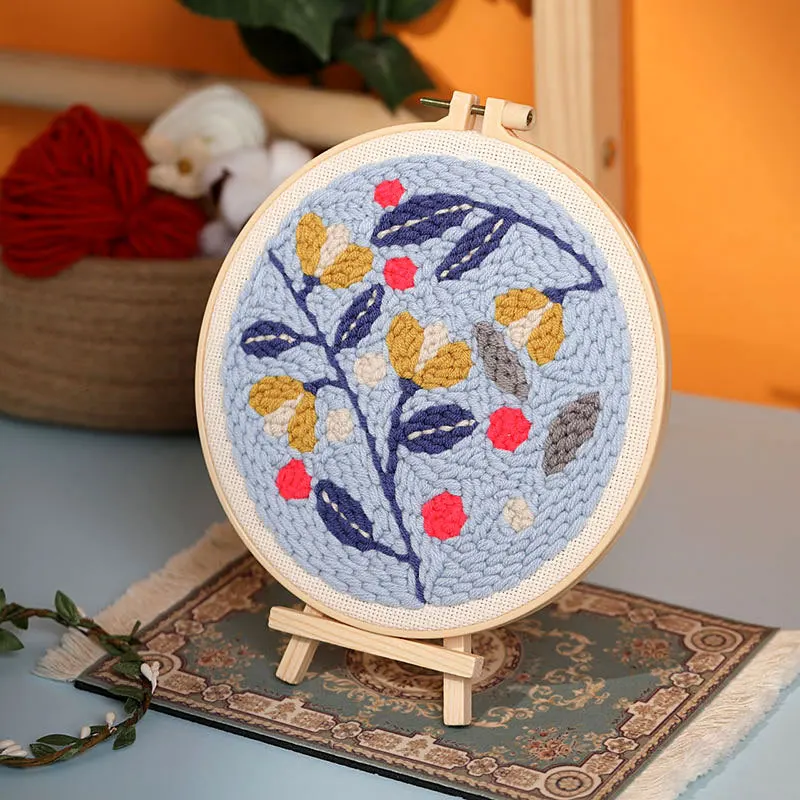 Kit de 41 pièces pour poinçon, outil de broderie, fournitures avec 20 pièces de fil à