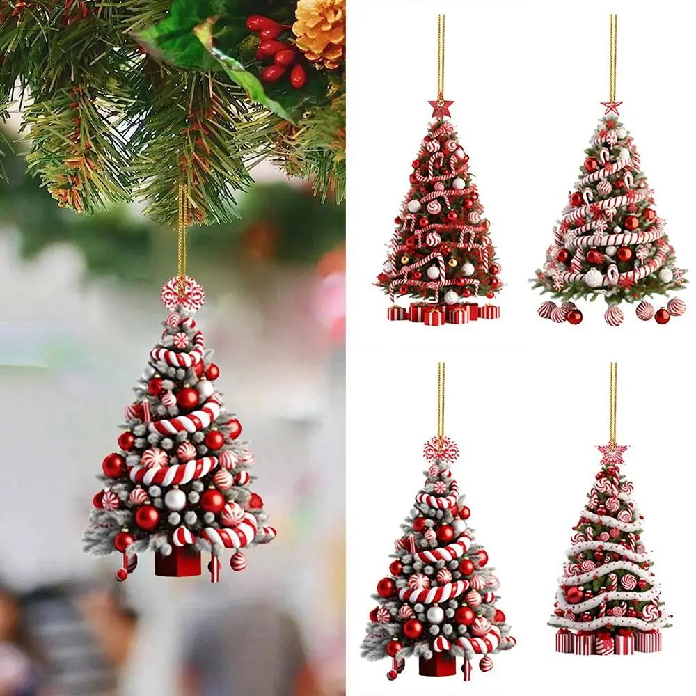 Acrylic Christmas Tree Ornament Hanging Pendant Xmas Decoration