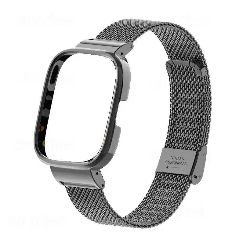 Stainless Steel Metal Watch Strap with Protector Case Cover Bracelet