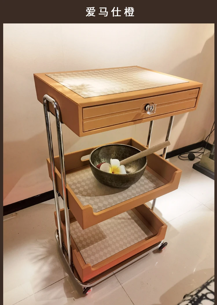 Description Picture 4 of itemTattoo Beauty Salon Trolley Utility Spa Cosmetic Rolling Salon Trolley Medical Luxury Carrito Auxiliar Salon Furniture BL50ST