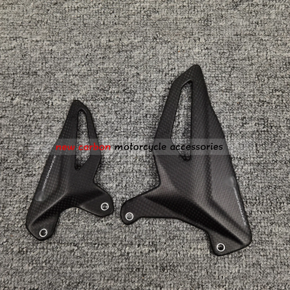 Motorcycle Heel Guard Rearset Plate Foot Peg Protector overlay For Ducati Streetfight V4 Panigale V4S V4R V4 Full Carbon Fiber