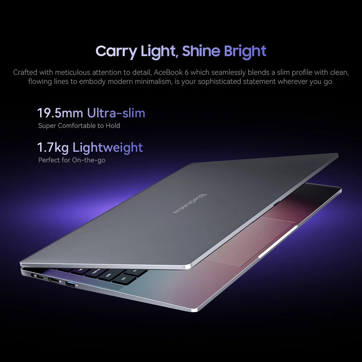 Blackview AceBook 6 Laptop Intel Twin Lake N150 CPU 15.6'' FHD+ IPS Screen 16GB DDR4 512GB SSD 36Wh Battery Windows 11 Notebook - immagine 6