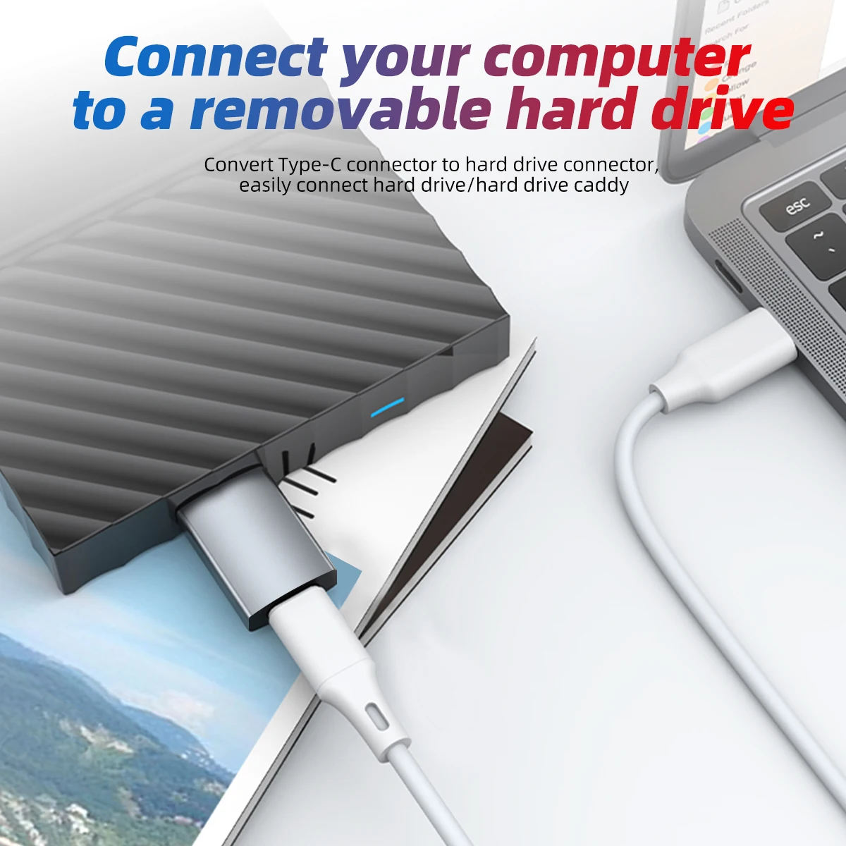 รูปสินค้า อะแดปเตอร์ USB-C to Micro USB 3.0 ชาร์จเร็ว รองรับฮาร์ดดิสก์