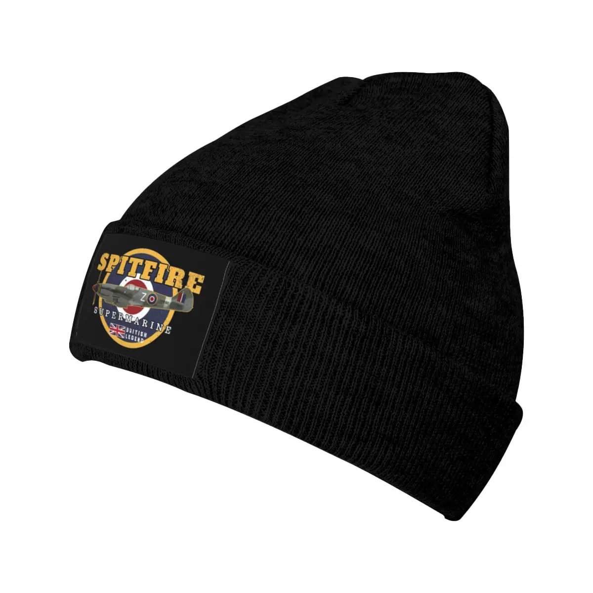 

Supermarine Spitfire RAF Knitted Hat Women's Men's Beanies Winter Hats Fighter Pilot Aircraft Airplane Hip Hop Melon Cap