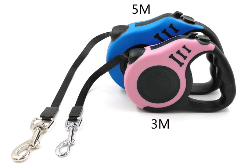 3M/5M Automatic Extending Dog Leash Retractable Walking Running Leads Durable Leashes Cat Leash Dogs for Large Medium Puppy Dogs
