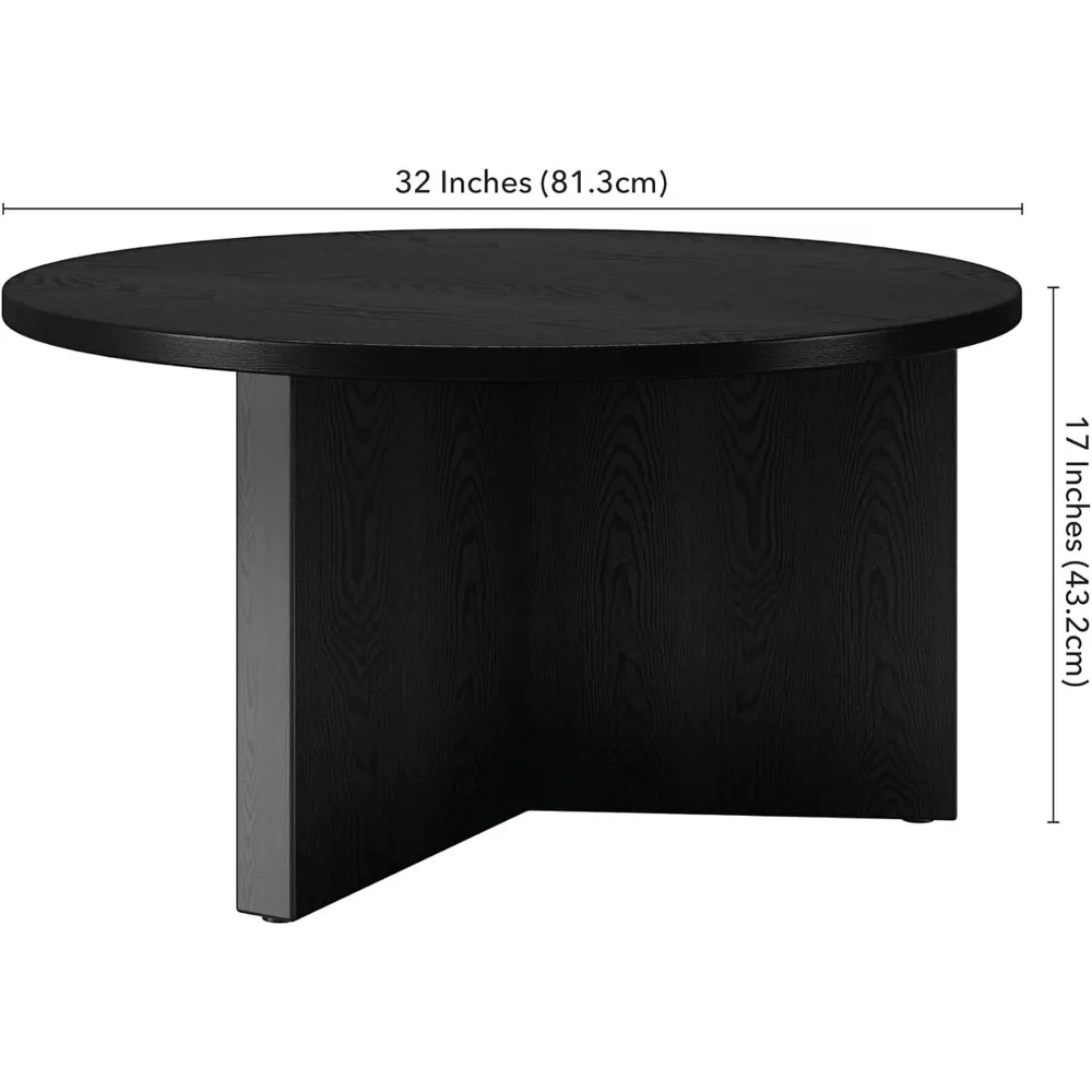 Anders Coffee Table Living Room Center Table Salon Black 32“Wide Restaurant Tables Basses Home Coffee Corner Dinning Tables Sets 2