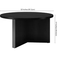 Anders Coffee Table Living Room Center Table Salon Black 32“Wide Restaurant Tables Basses Home Coffee Corner Dinning Tables Sets 2
