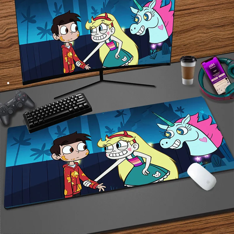 Keyboard Kawaii S-Star vs. the Forces of Evil Large Mousepad Office Accessories Anti Slip Game Mouse Pad Laptop Anime Table Mat evil dead the game steam pc