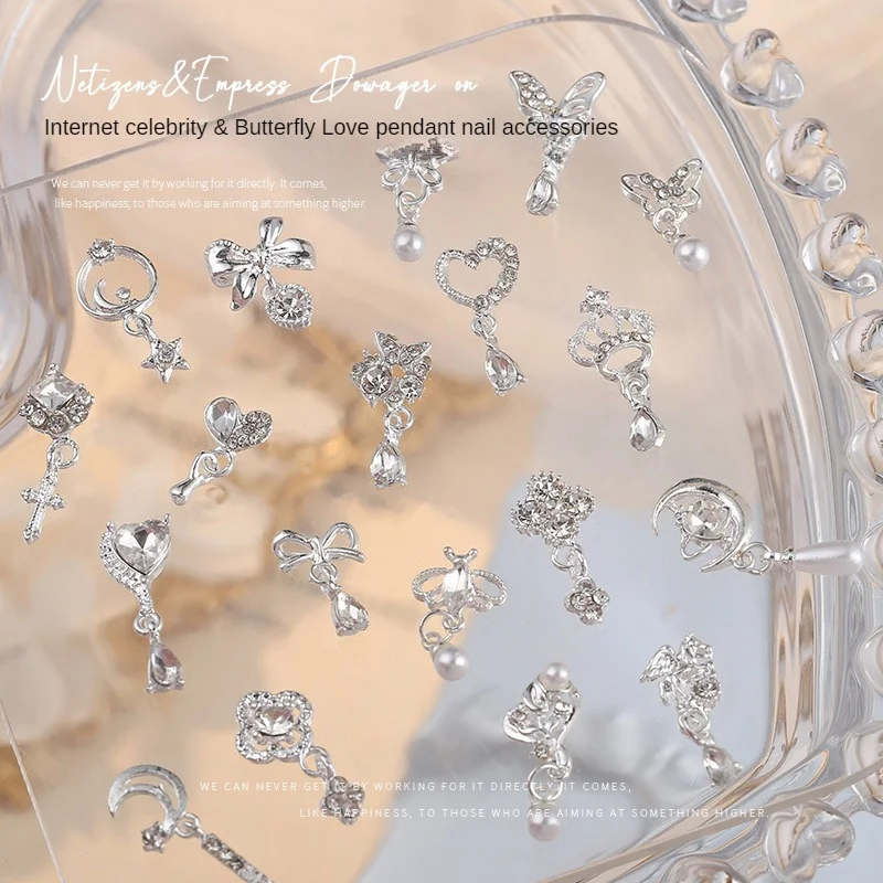 

Alloy Pendant Alloy Charming Beautiful Design Eye-catching Accessories Enhance Your Nail Art Shiny Bow Fashionable Unique Slim