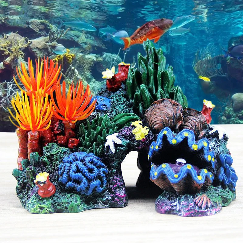 Zeus Aquarium Artificial Resin Coral Fish Tank Non-Toxic Landscape Underwater Decor Other