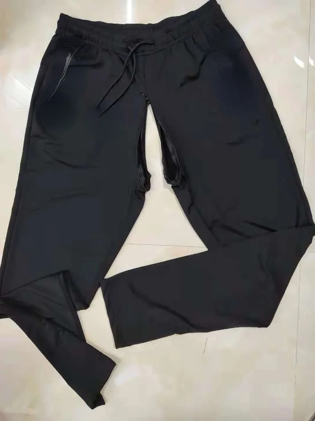Summer Men's Open-Crotch Pants Thin Air Conditioning Pants Breathable Large Casual Elastic Slim Viscose Fiber casual pants