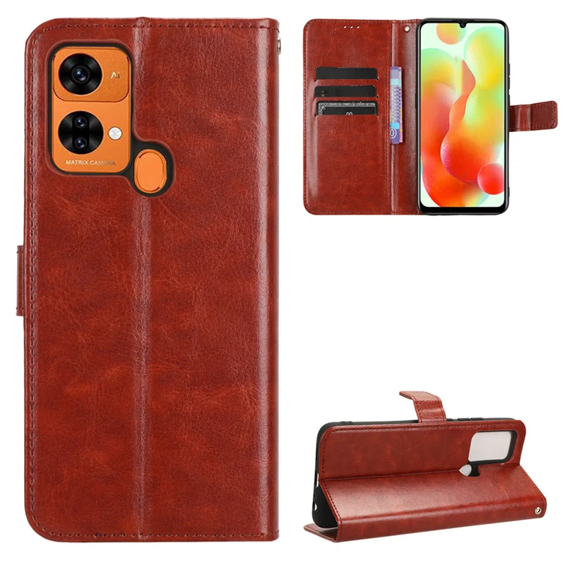 Premium Luxury Crazy Horse Leather Case Skin PU