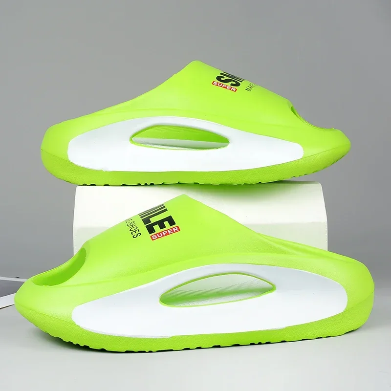 

Мужские летние тапки, слипперы 2024 модная мягкая подошва из ЭВА, слайды с облаком, женская пляжная обувь, мужские подходящие сандалии на платформе для помещений и улицы
