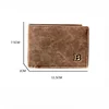 New Retro Men Short Wallet with Zipper Coin Bag Men Leather Wallet Small Money Purse Design Top Men Thin Wallet with Coin Bag 6