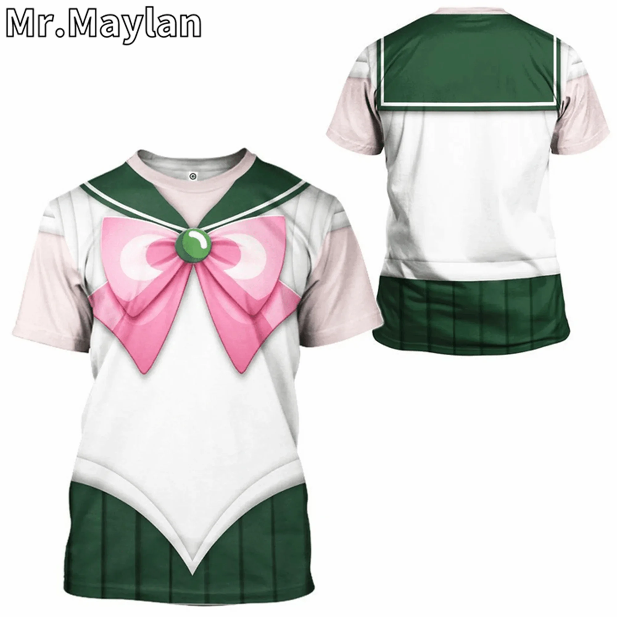 

Sailor Jupiter Cosplay Costume Tshirt 3D Printed men t shirt Harajuku Fashion Short sleeve shirt summer streetwear Unisex tshirt