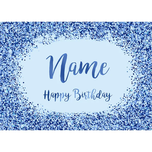 Birthday Banner Customize Photo Background Custom Name Silver Golden Pink Glitter Photophone Backdrops Party Decor Photocall violet