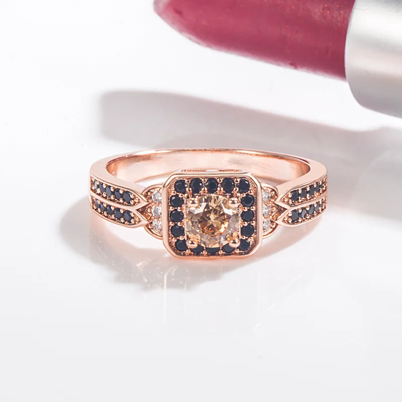 

2023 14K Rose Gold 2 Carats Diamond Ring for Women Fine Anillos De Natural Diamond Gemstone Wedding Bands 14K Rose Gold Rings