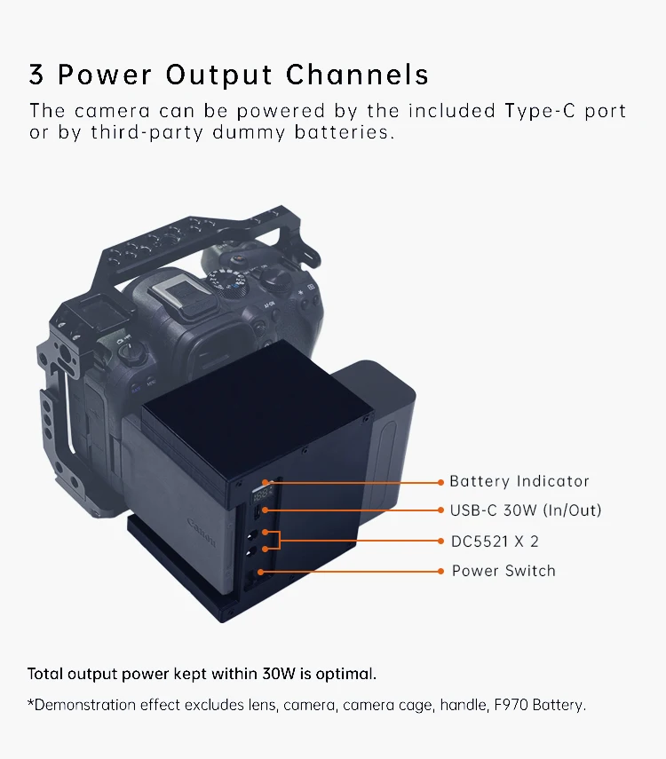 camera rabbit cage np f970 battery expanded power supply built-in camera radiato