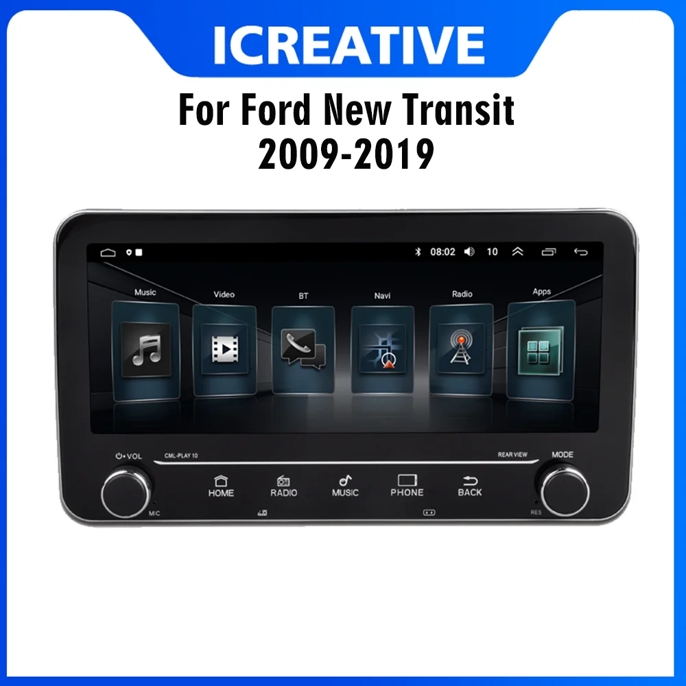 2 Din 10.25 Android Car Multimedia Video Player Audio For Ford New Transit 2009-2019 FM RDS GPS Navigation Head Unit |
