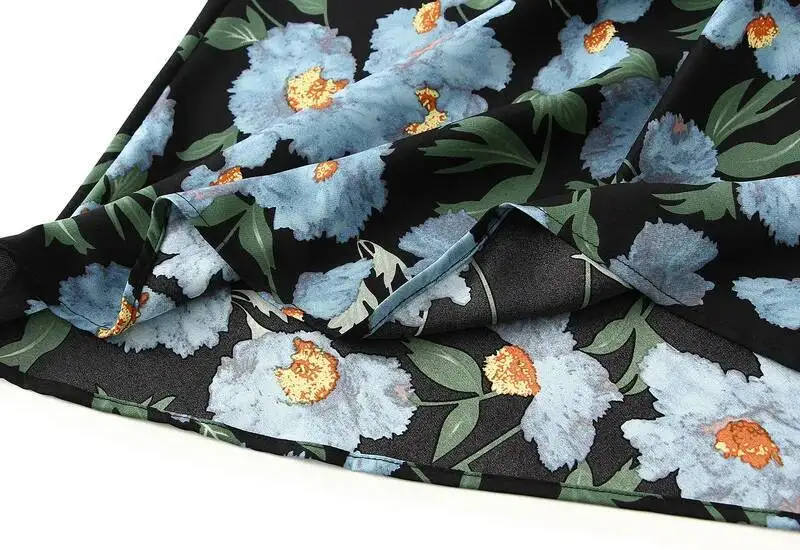 New In 2025 Floral Print Elegant Long Skirts Women Summer Trendy High Street Vacation Party Skirt