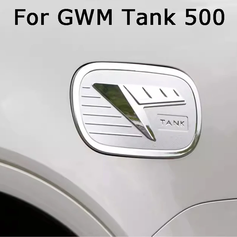 자동차 가스 연료 탱크 캡 장식 보호대 가니쉬 스티커 커버, GWM 탱크 500 2022-2023 용, 탄소 크롬 트림 액세서리