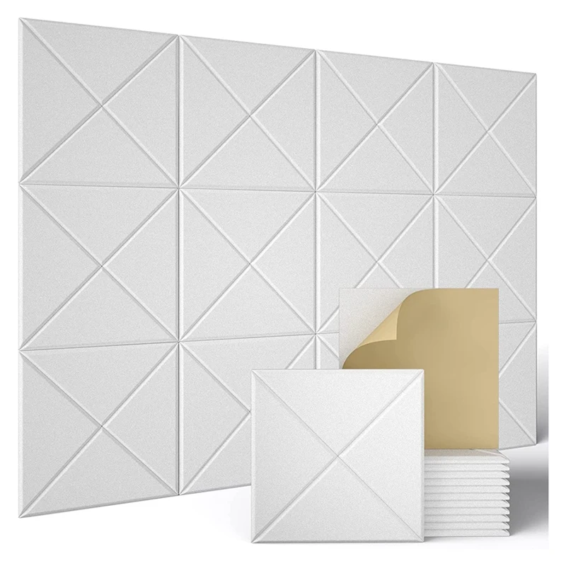 LALA 12 Pack Acoustic Panels,Sound Proof Padding,Beveled Edge Sound Absorbing Panels,For Acoustic Treatment And Wall Decor,Et
