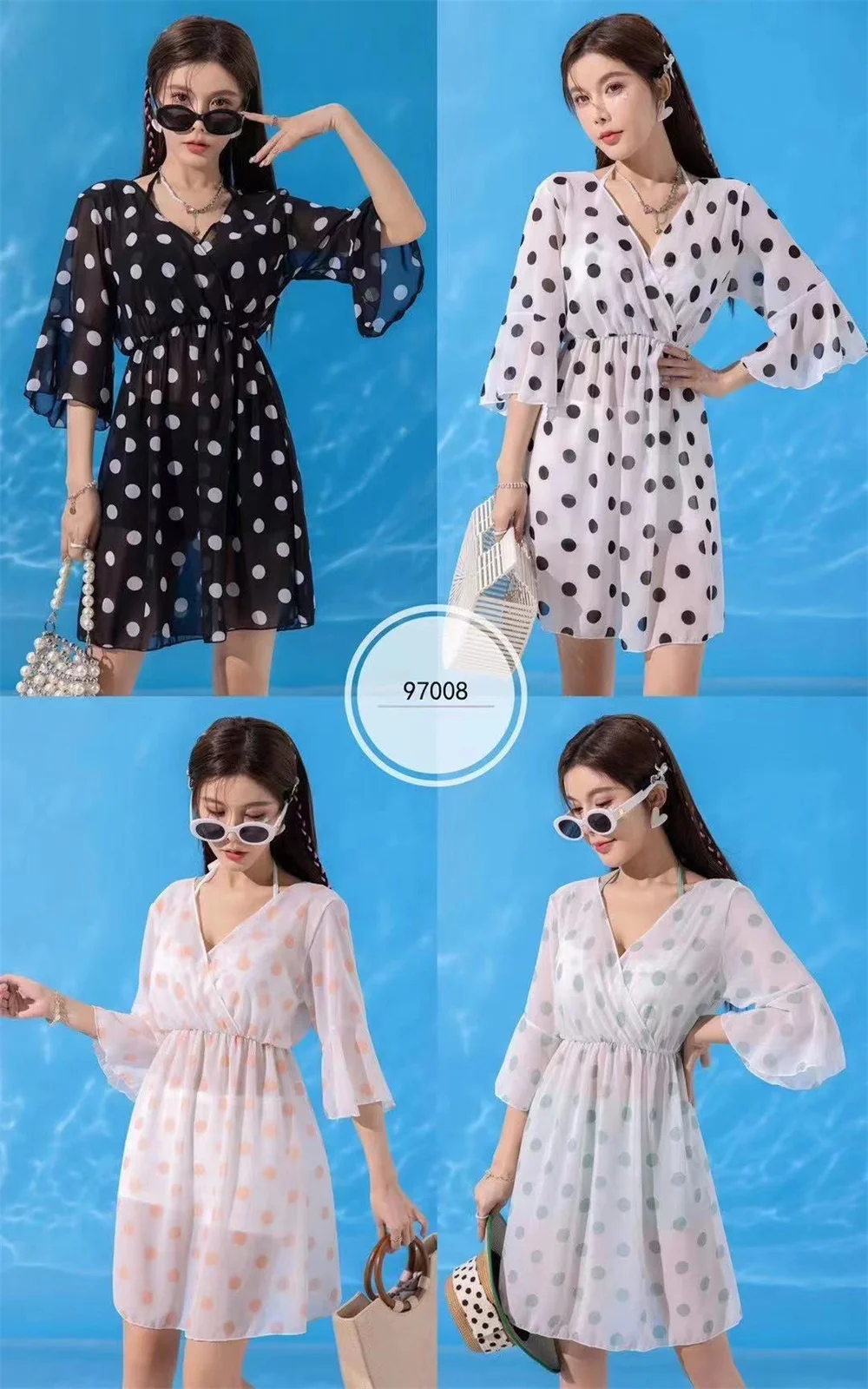 New swimsuit female split three-piece set big size swimsuit Korean version sexy skinny-covered swimsuit bikini swimsuit