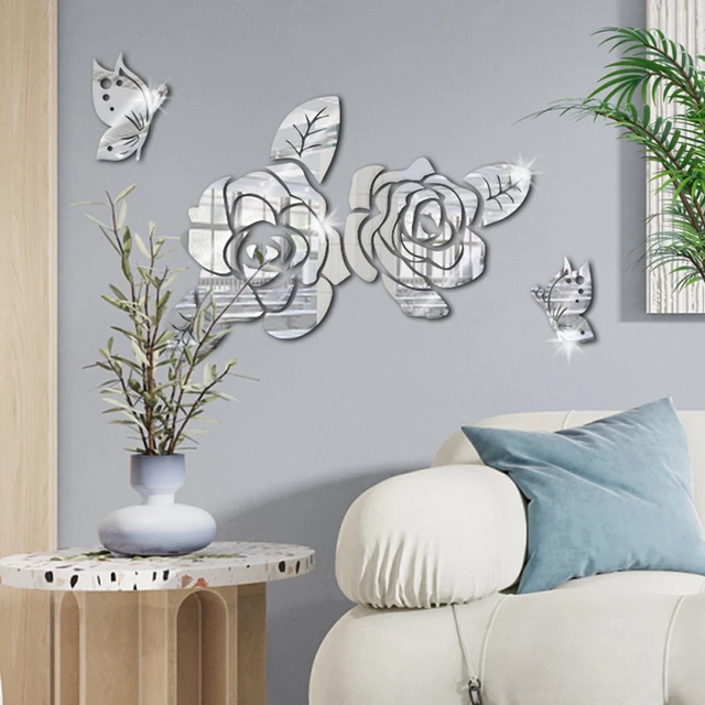 Stickers Muraux Autocollant 3D forme Papillons Effet Miroir -12