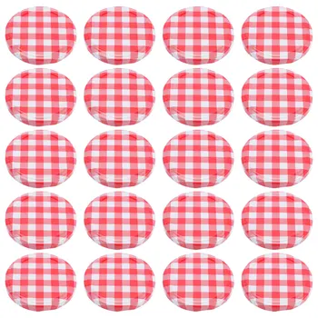40Pcs Lids Jar Canning Mouth Covers Jars Jam Wide Lid Regular Storage Caps Rings Sealing Metal Drinking