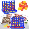Connect 4 Game Classic Master Foldable Kids Children Line Up Row Board Puzzle Toy Gifts Board Game Parent-child Interactive Toys 4