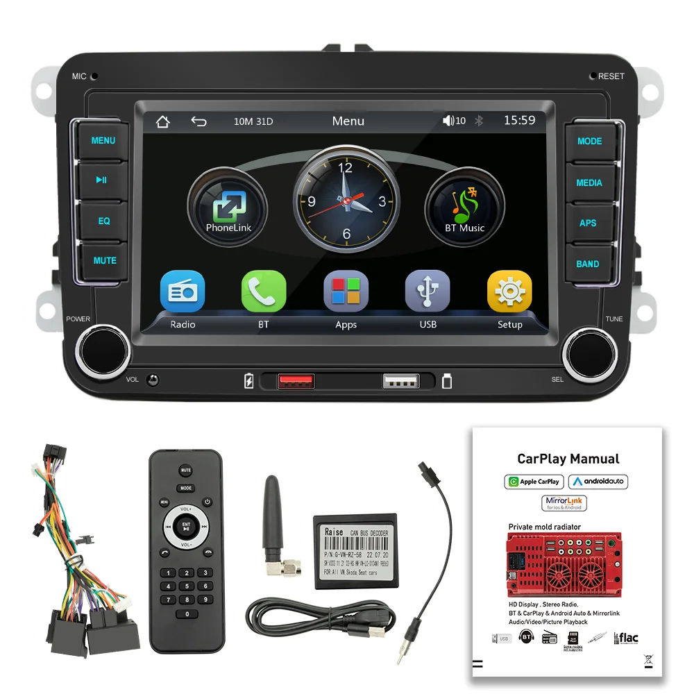 DuoDton For Volkswagen/Volkswagen Skoda Octavia Golf Android 7 Inches Car Multimedia Player Radio GPS 4G Wifi DSP Carplay