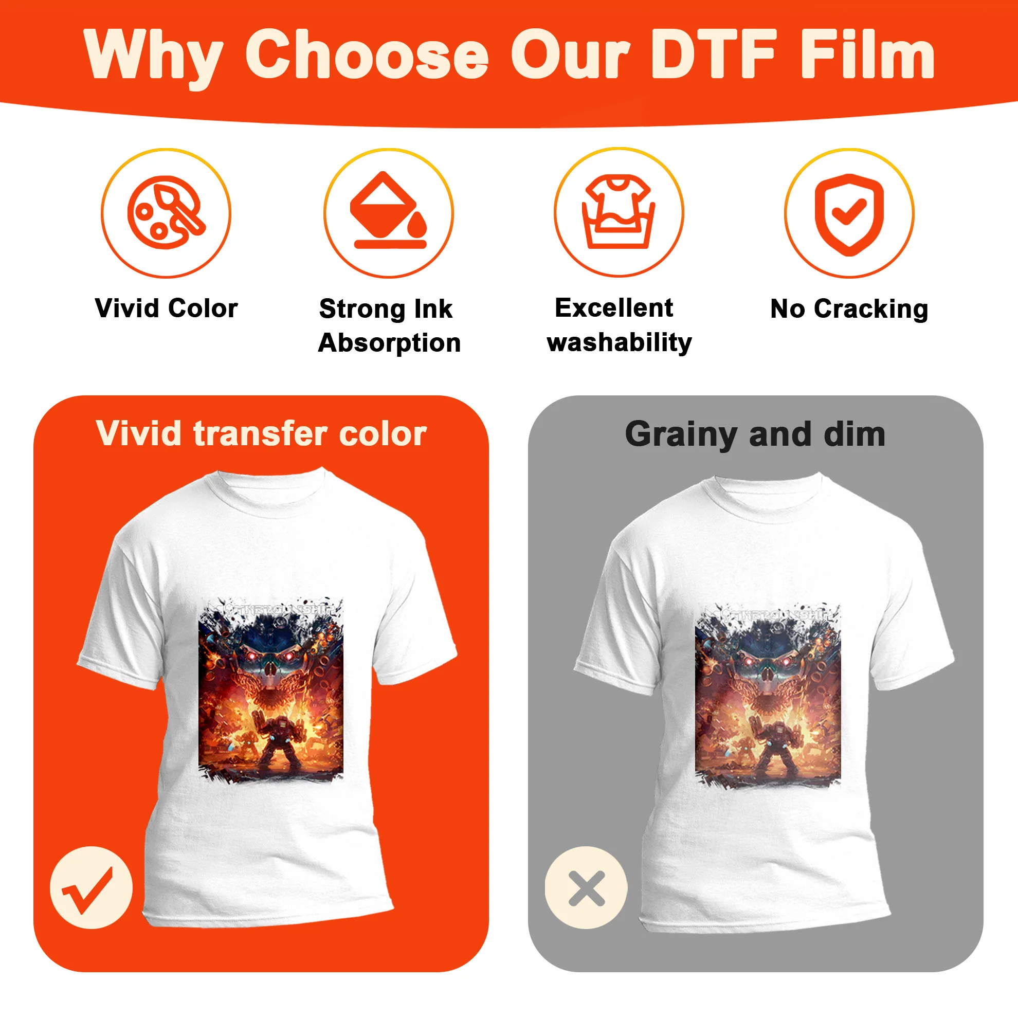 Best DTF PET Film 13x19 A3 100 Sheets for Dtf Printing Double Sided 