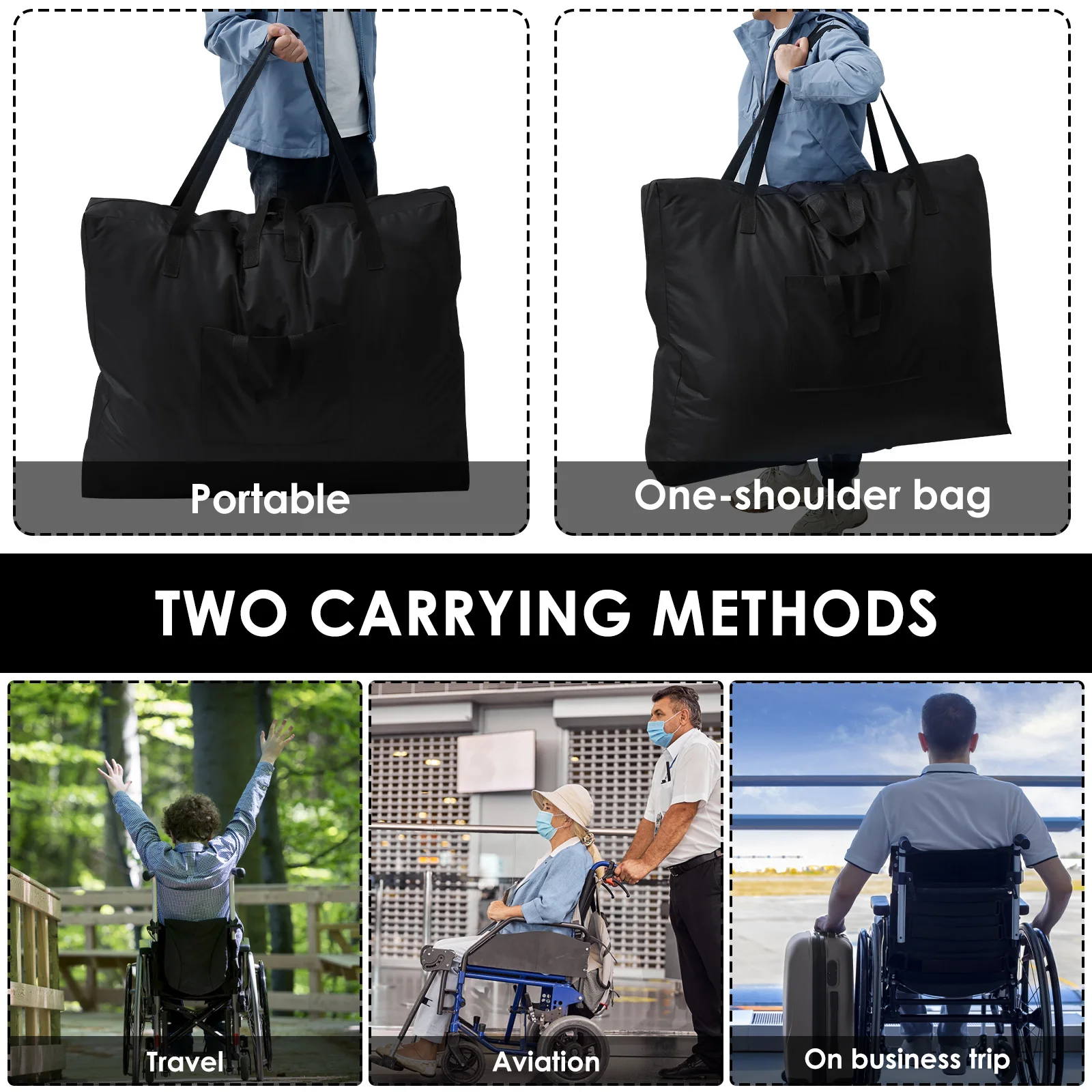 Waterproof Oxford Cloth Rollator Travel Bag