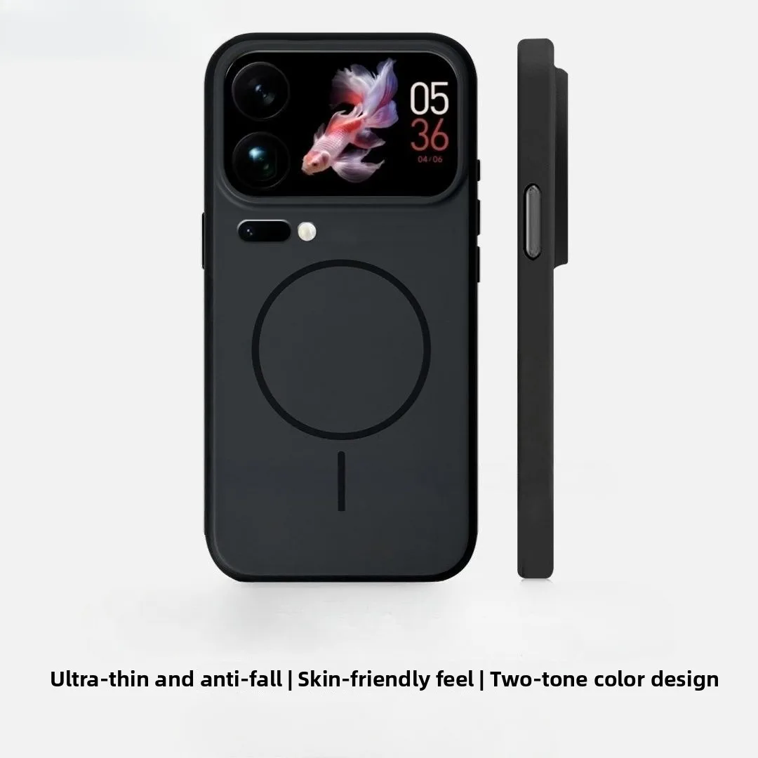 Für Xiaomi 18 17 Pro Max: Magnetische Hülle in stilvollen Farben, angenehme Haptik, Acryl-Abdeckung für Mi Xiaomi 18 Pro 5G, stoßfest.