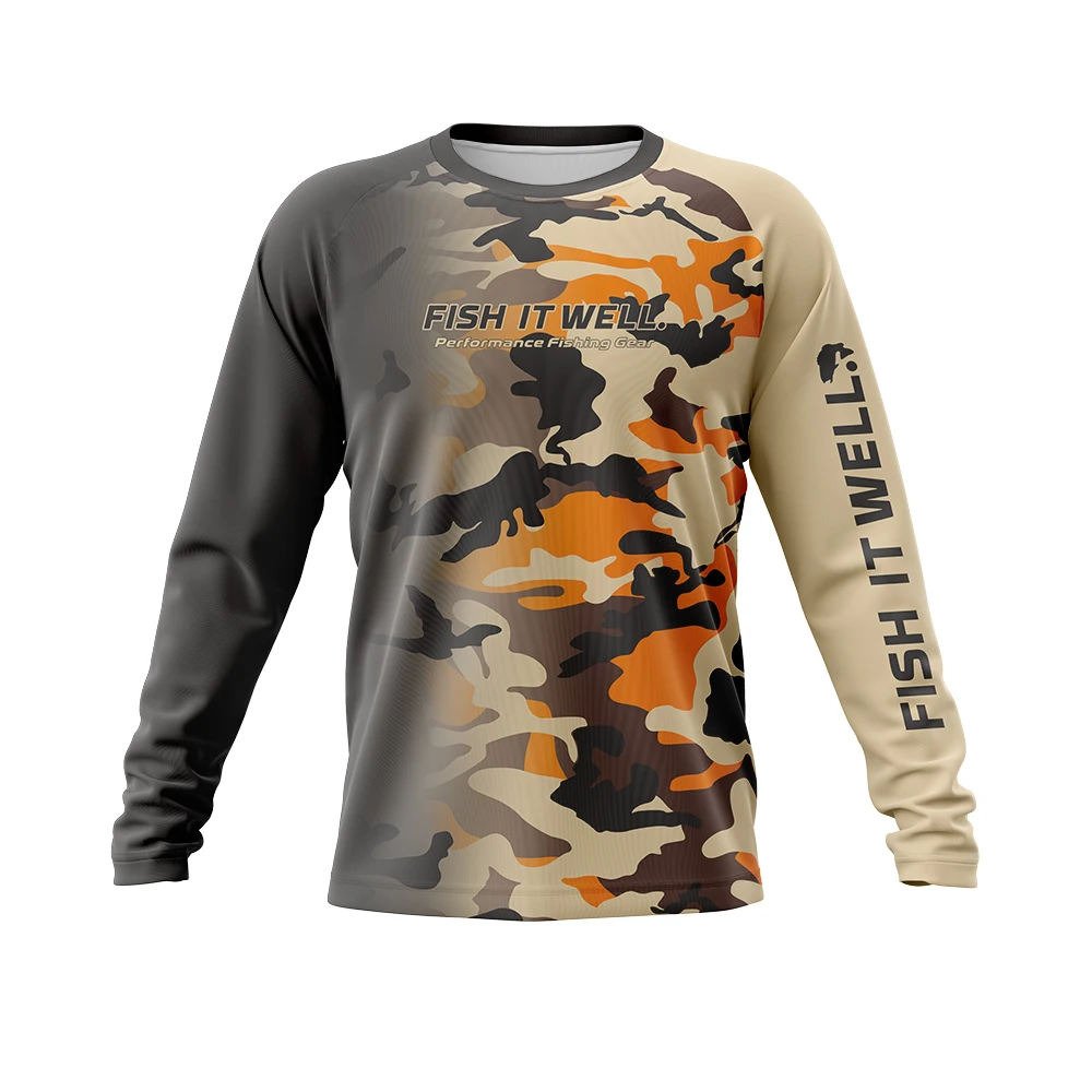 Summer Fishing Men's Long Sleeve Performance Shirt 50+ UPF Protection Quick Dry Tops Lightweight Thin Breathable Outdoor Shirts fly fishing clothes