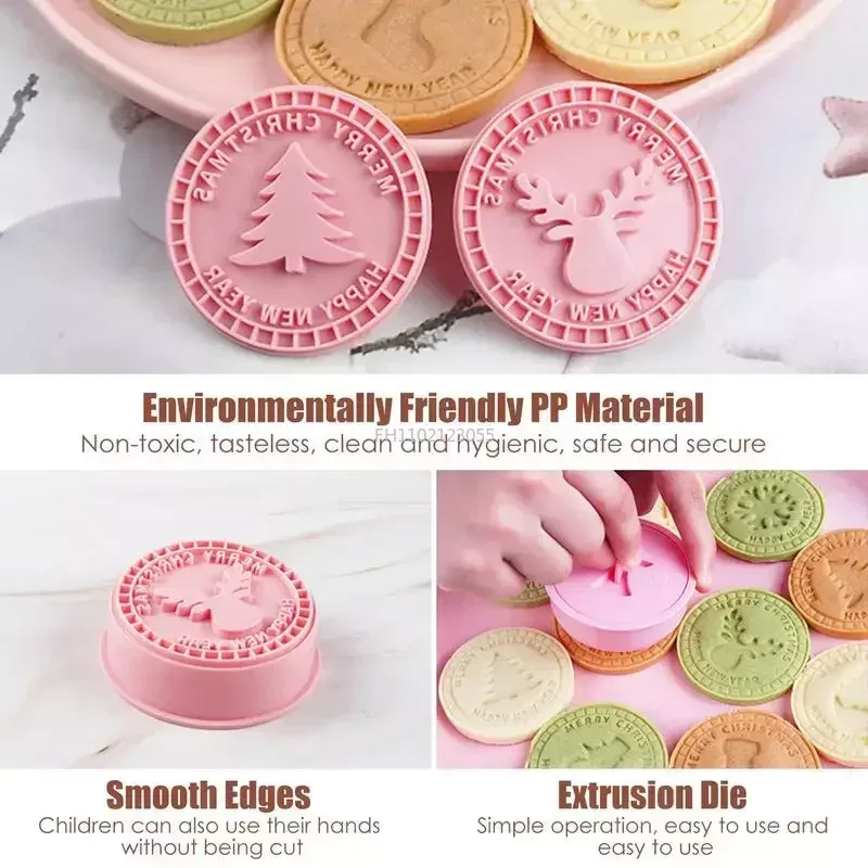9Pcs/Sets DIY Cake Decorating Tools Christmas Cookie Cutters Cartoon Biscuit Mould DIY Fondant Mold Baking Tools for Kitchen