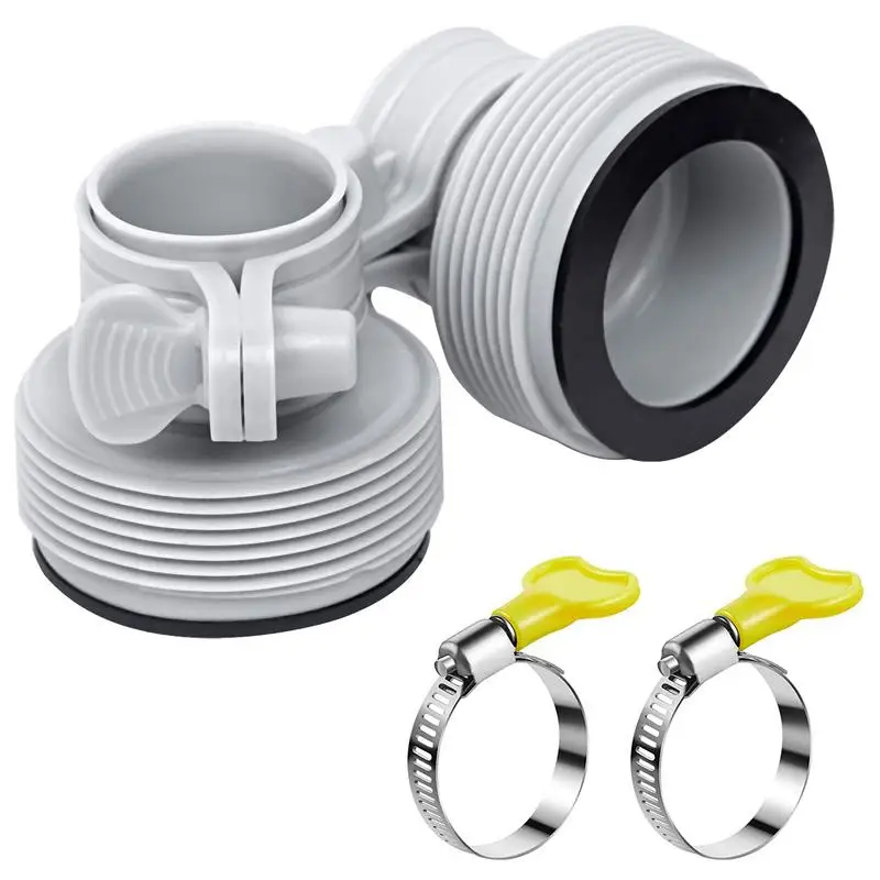 

Pool Hose Adapter Multifunctional Hose Replacement Adapter Pool Accessories For Threaded Pumps With Stainless Steel Collar