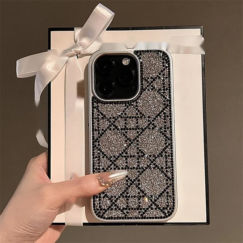 【 Haute qualité 】 Coque de téléphone Crystal Diamond Promax New iPhone 15 Premium Feeling 13 Sets 14 Anti Drop 12 Silicone_voghion.com
