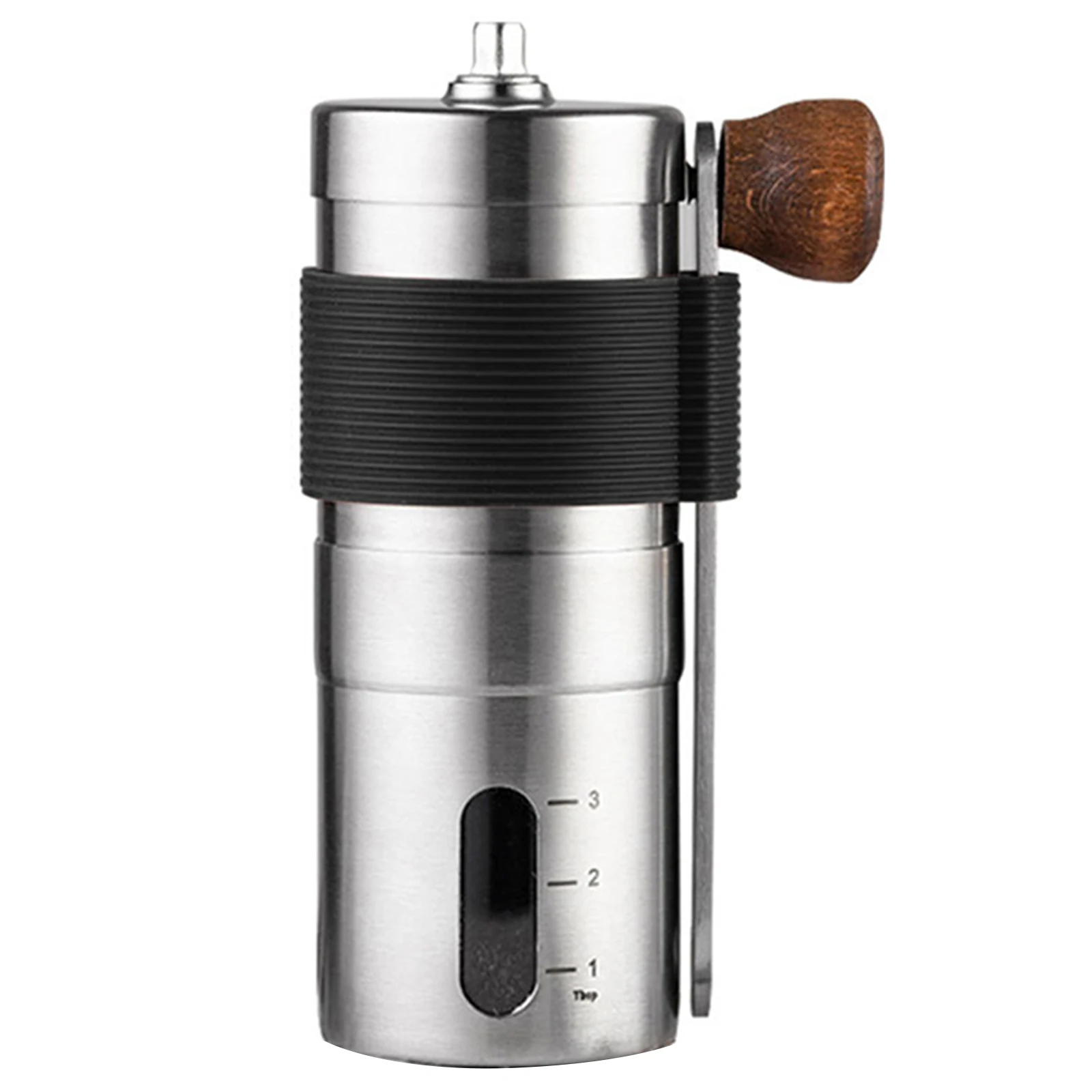 

Manual Coffee Bean Grinder Sliver 4.8*12.5cm Adjustable Easy To Clean Easy To Grip Espresso Hand Mill Brand New