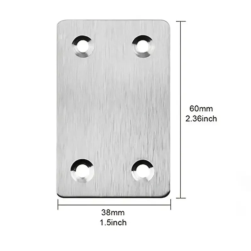 10Pcs Stainless Steel Angle Code Fixing Bracket Iron Plate for Furniture Quick Links stainless steel angle bracket angled furniture hardware furniture hardware angle connector angle bracket