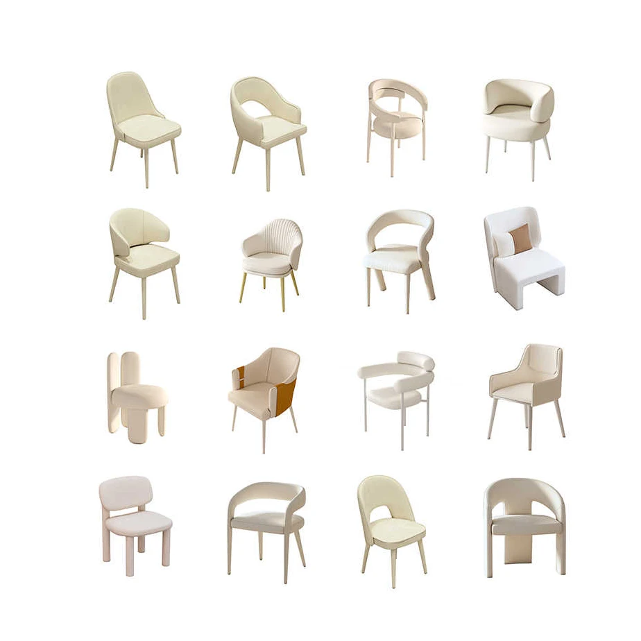 Modern Luxury Velvet Fabric Leisure Chair Nordic Simple Style Dining Chair Metal Frame Cafe