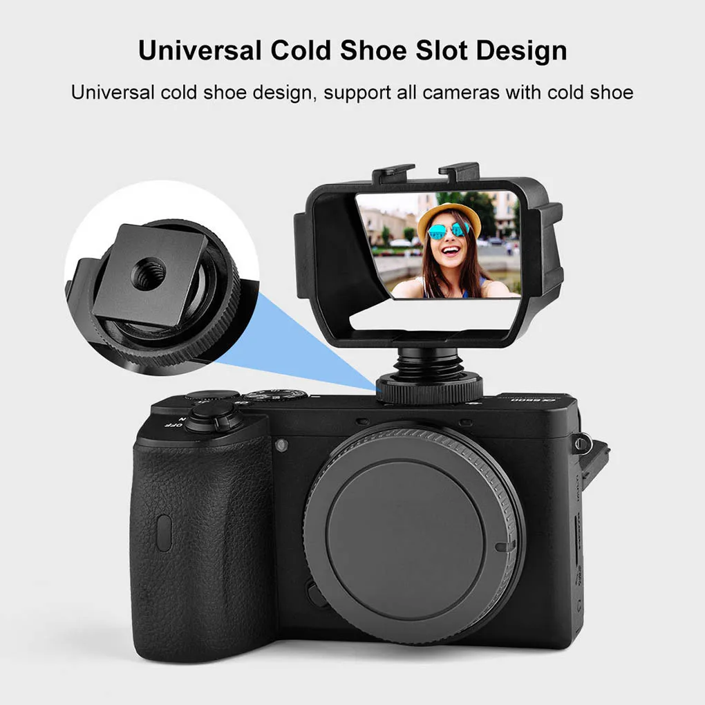 DSLR Digital Camera Selfie Mirror Living Streaming Portable Cold Shoe