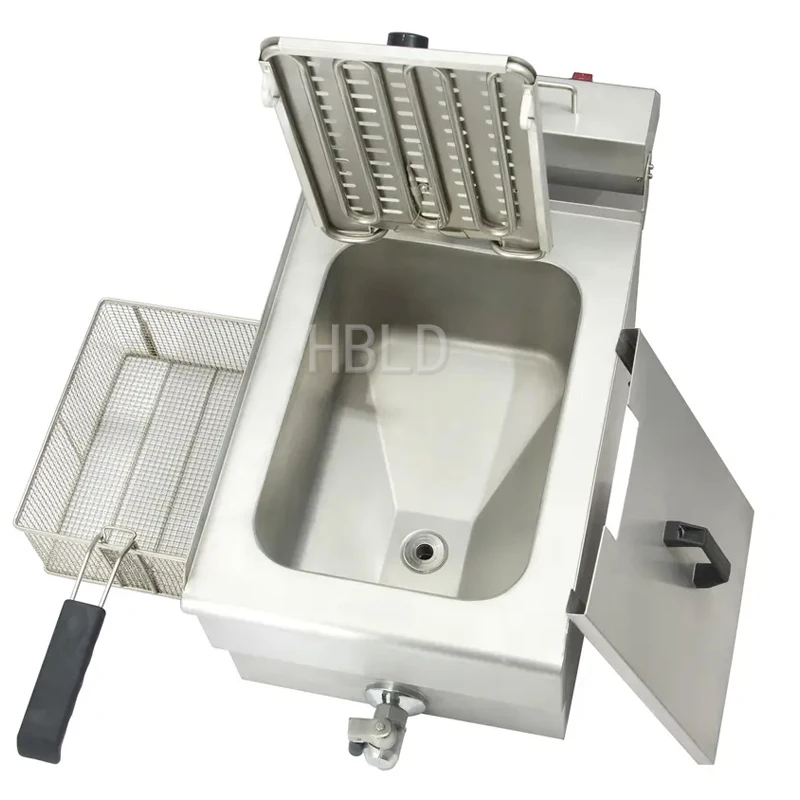 Stainless Steel Commercial Electric Fryer Double Slot Desktop Fryer 3000W