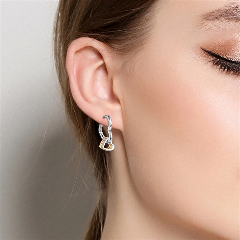 Ohrnadel aus 925er-Sterlingsilber, minimalistisch, gedreht, rund, Gold, Creolen, modisch, Zirkon, Ohrschnalle, Hochzeit, Damenschmuck, Geschenke – Detail 20